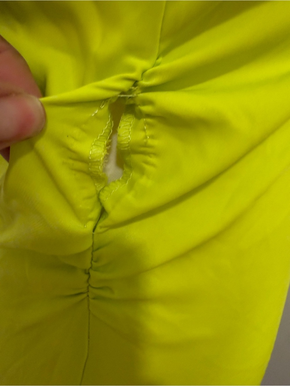 Lime Green V-Neck Ruched Waist Midi Dress - Picture 7 of 8